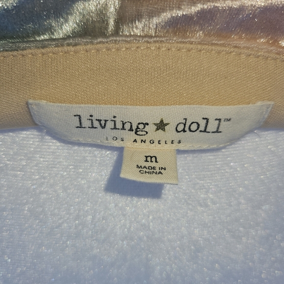 Living Doll Velvet Summer Dress Size M 90s Pastel Velour Y2K Party Vacation - Picture 7 of 12